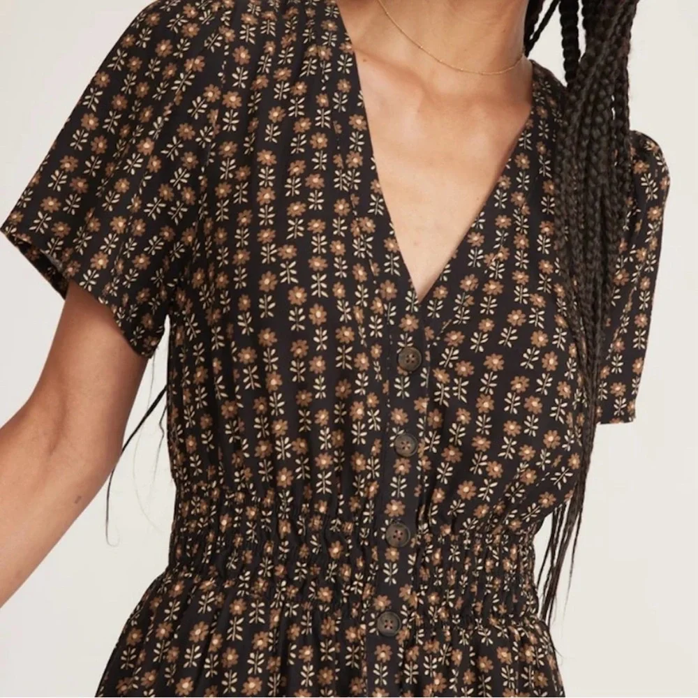 Marine Layer Annika Floral Midi Dress - Picture 4 of 9